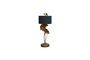 Miniature Table lamp in copper resin Ginkgo Clipped