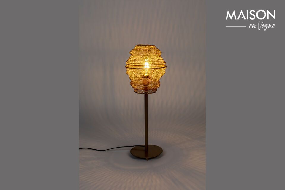 Table lamp in gold metal Lena White Label