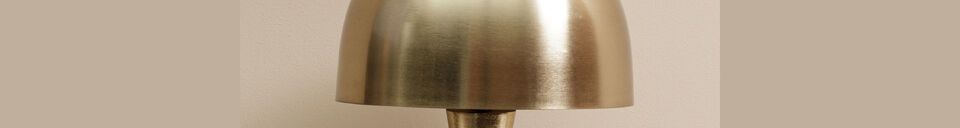 Material Details Table lamp in gold metal Mushroom