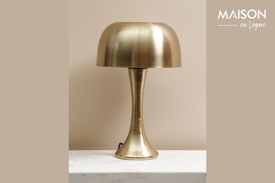 Table lamp in gold metal Mushroom Chehoma