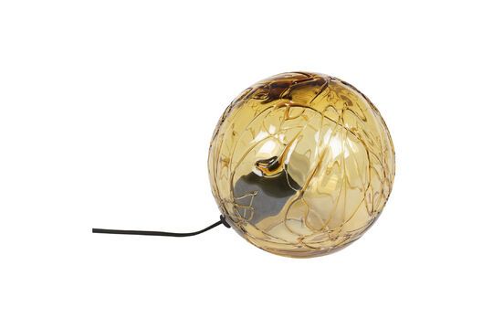 Table lamp in golden glass Lune Clipped