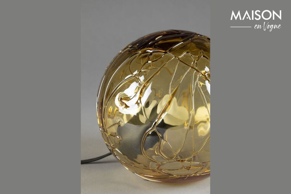 Table lamp in golden glass Lune - 2