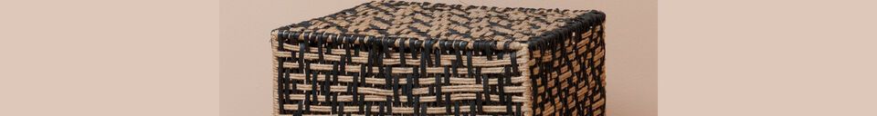 Material Details Table lamp in light and black jute Jungle