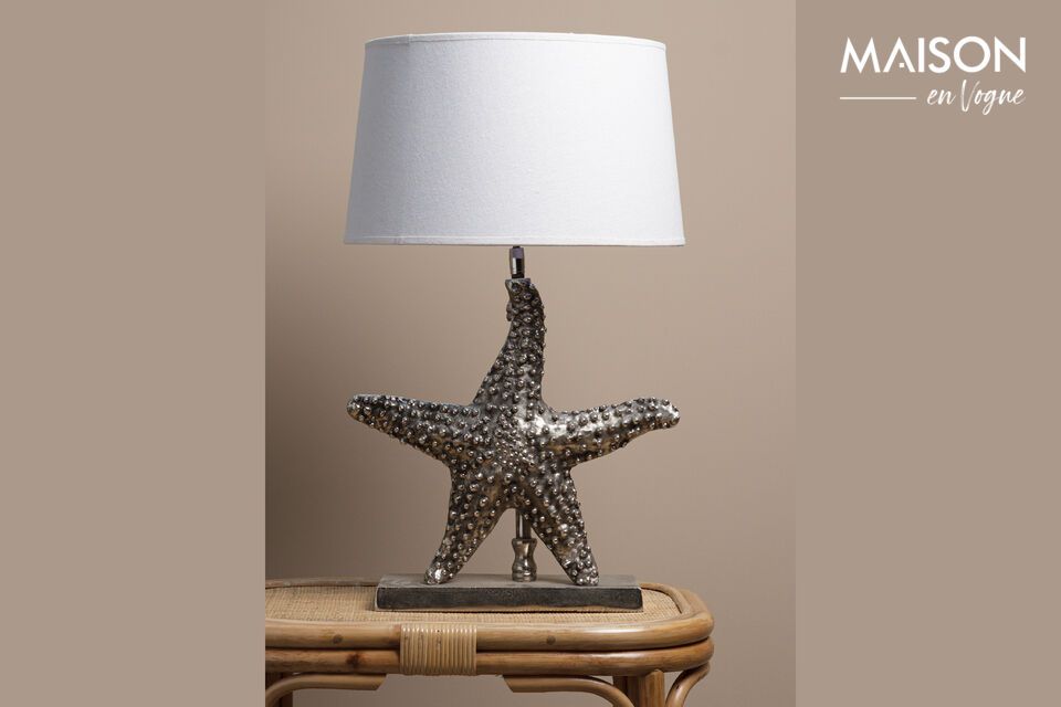 Table lamp in Mer gray aluminum Chehoma