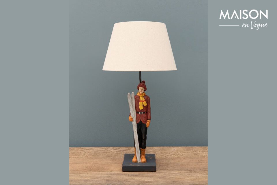 Table lamp in multicolored resin Skier Chehoma