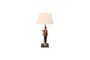 Miniature Table lamp in multicolored resin Skier Clipped