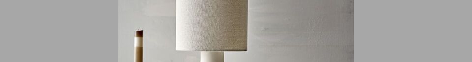 Material Details Table lamp in natural stoneware Sergio