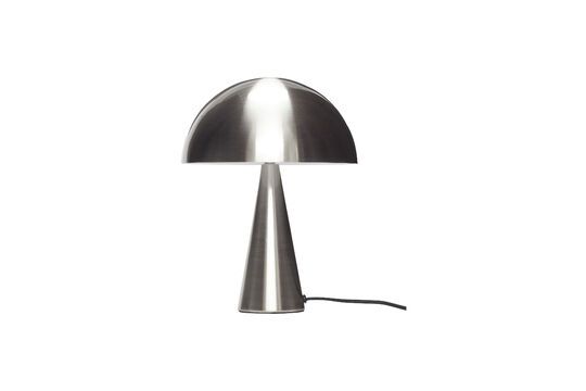 Table lamp in silver metal Mush Clipped