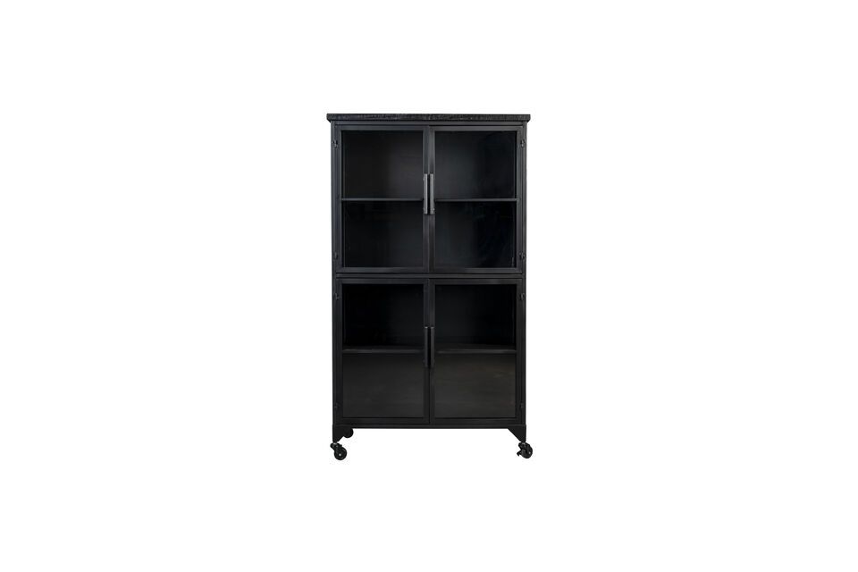 Tall showcase in black wood Ferre White Label