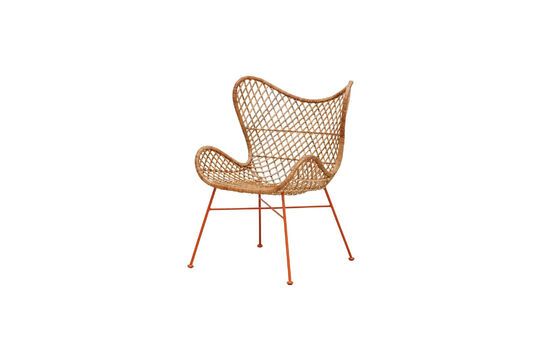 Tangerine beige rattan armchair Clipped