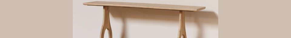 Material Details Tani light wood console