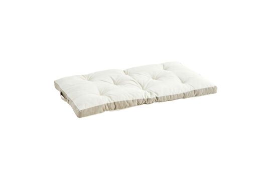 Taupe and cream cotton mattress cushion Double Clipped