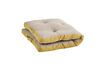 Miniature Taupe and mustard cotton mattress cushion Double 4