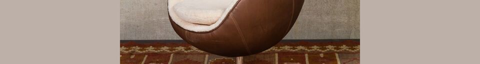 Material Details Tenzing brown leather armchair