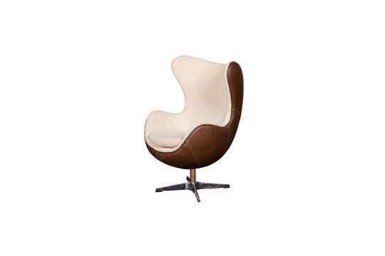 Tenzing brown leather armchair Clipped