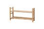 Miniature Tequila beige bamboo low shelf Clipped