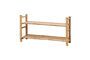 Miniature Tequila beige bamboo low shelf Clipped