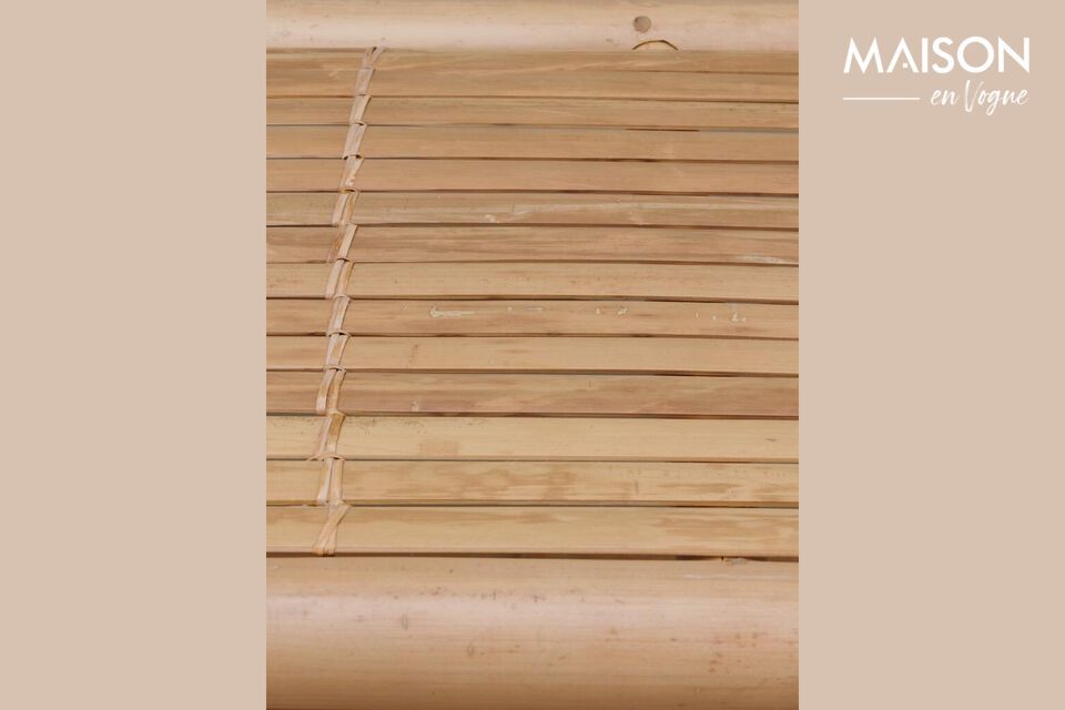 Discover the elegant simplicity of our beige bamboo shelf