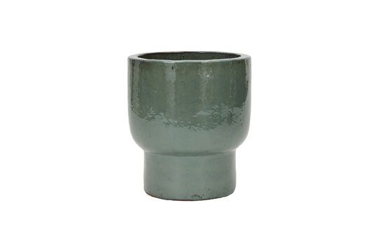 Terra green ceramic planter Clipped