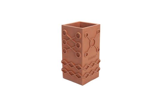 Terracotta concrete vase 25 cm Graphic