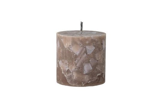 Terrazzo brown paraffin candle Clipped