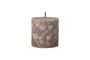 Miniature Terrazzo brown paraffin candle Clipped