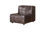 Miniature Tetris brown leather armchair Clipped