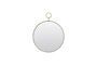 Miniature The Loop small brass mirror Clipped