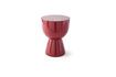 Miniature Tip tap burgundy red fiberglass stool 1