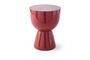 Miniature Tip tap burgundy red fiberglass stool Clipped