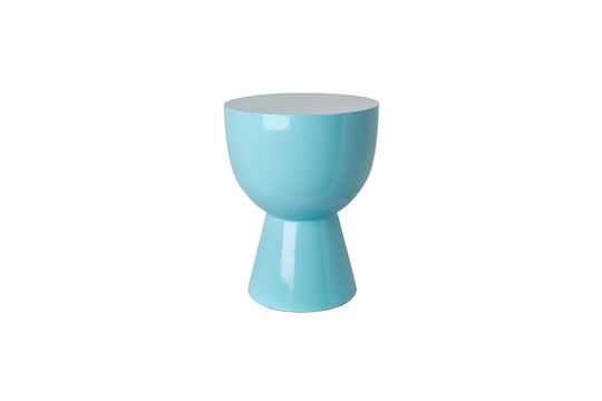 Tip tap light blue fiberglass stool Clipped