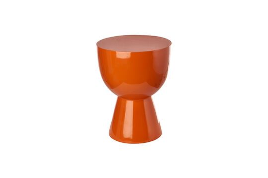 Tip tap orange fiberglass stool Clipped