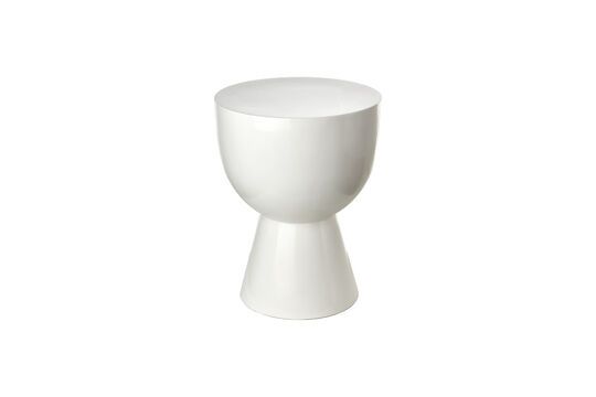 Tip tap white fiberglass stool Clipped