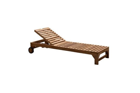 Tirama beige teak chaise longue Clipped