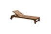 Miniature Tirama beige teak chaise longue 8