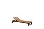 Miniature Tirama beige teak chaise longue Clipped