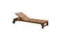 Miniature Tirama beige teak chaise longue Clipped