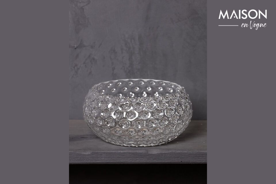 Transparent glass salad bowl Diamant Chehoma