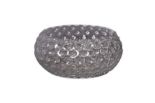 Transparent glass salad bowl Diamant Clipped