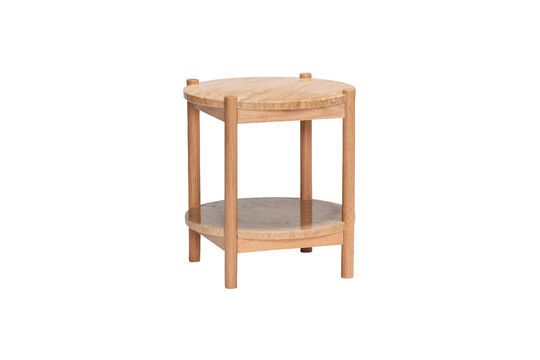 Trava beige oak side table Clipped