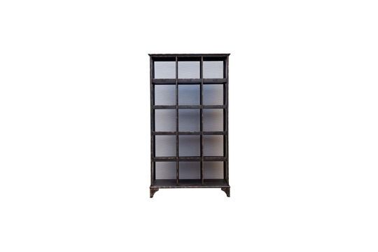 Tri-Postal black metal bookcase Clipped