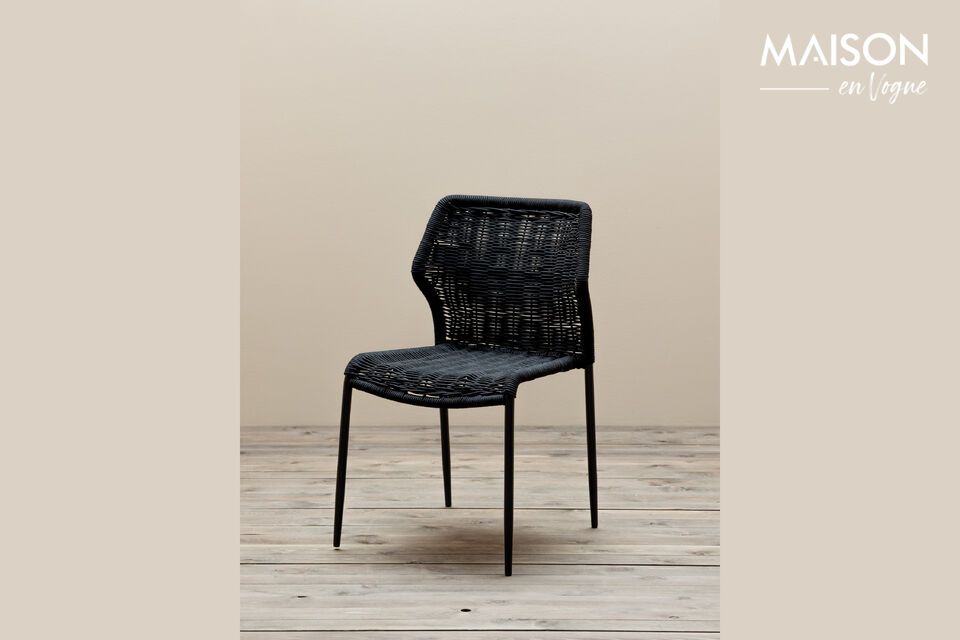 Triana black metal chair Chehoma