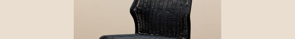 Material Details Triana black metal lounge chair