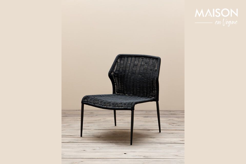 Triana black metal lounge chair Chehoma