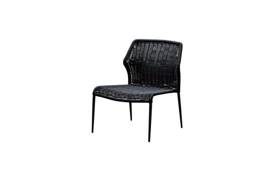 Triana black metal lounge chair Clipped