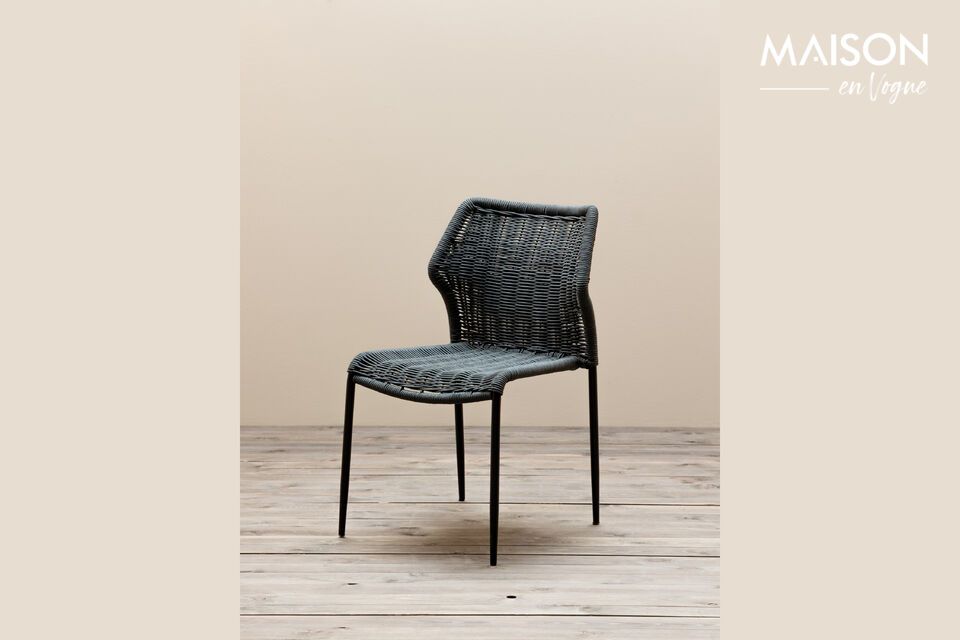 Triana grey metal chair Chehoma