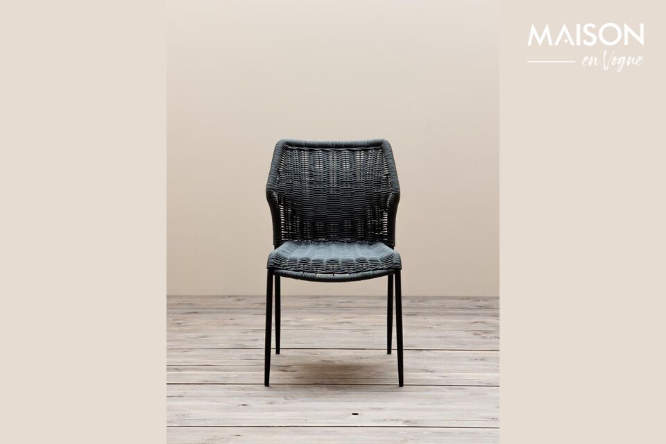 Discover comfort and sturdiness with the Triana gray metal chair