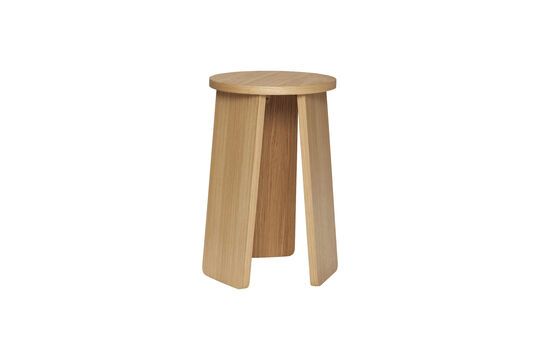 Tripler light oak veneer stool Clipped