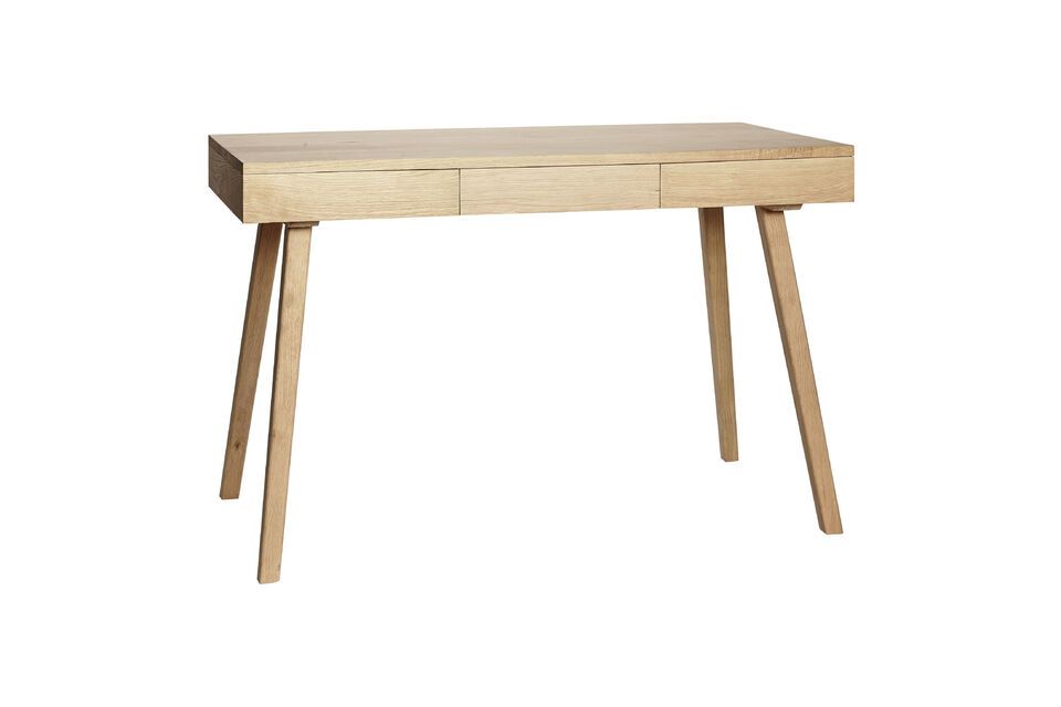 Tripple light oak veneer desk Hübsch