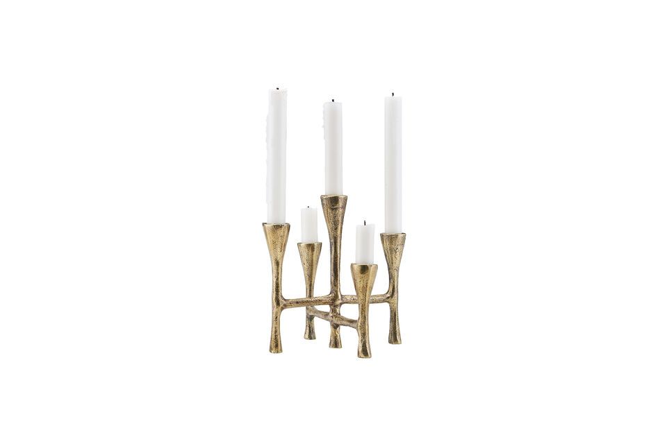 Tristy gold aluminum candlestick House Doctor